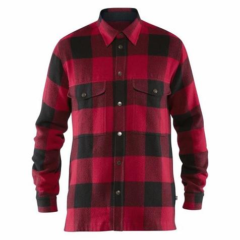 Fjällräven Abisko Shirts Red Singapore For Men (SG-259472)